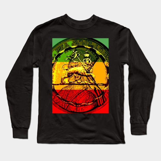 Rasta Lion of Judah Long Sleeve T-Shirt by rastaseed